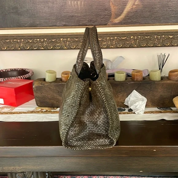 Stunning Dark Green Prada leather Tote Bag - Picture 3 of 16